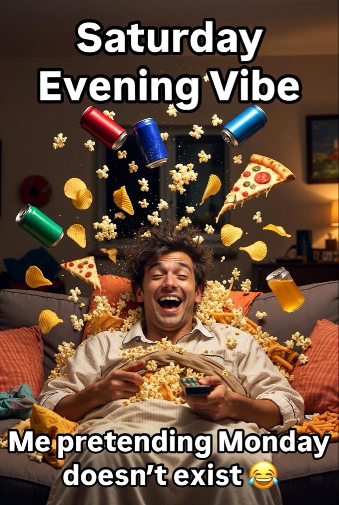 “Saturday evening vibe check:
Told myself I’d ‘wind down productively’…
Ended up in full potato mode with zero regrets. 😌🍿
Who else is in ‘I’m not lazy, I’m in recharge mode’ tonight? Drop your most chaotic relaxation hack below 👇