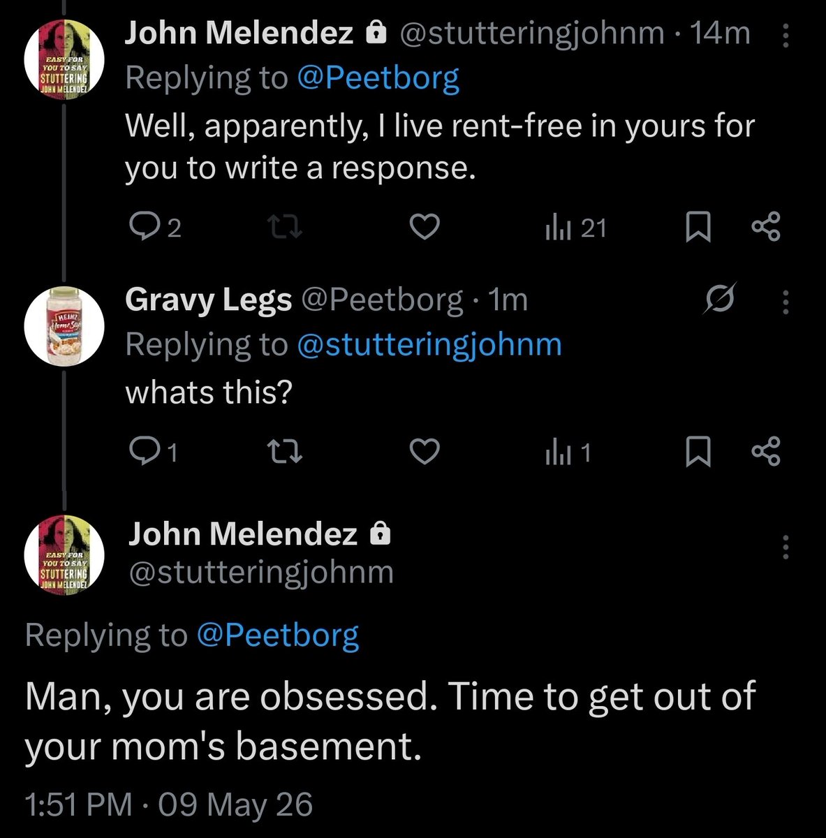 SJBot3000's tweet photo. As he responds from his mom's house. https://t.co/EpUXYFGXQI