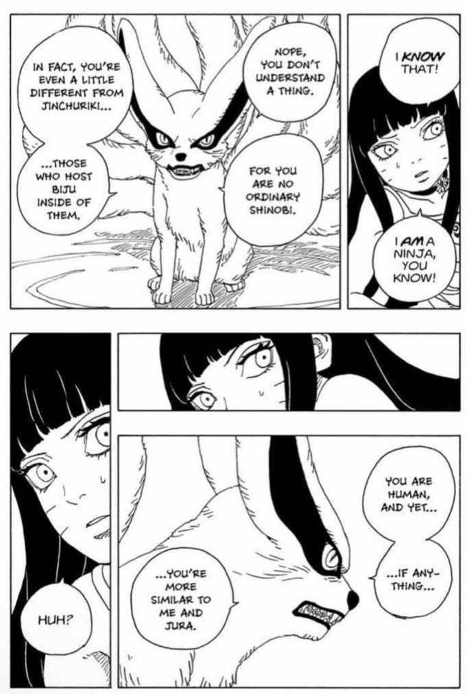 kubiwari's tweet photo. No slit pupils
No feral facial distortion
No fox morphology
No tailed cloak design 
No KCM seal patterns
No transformation At All

the chakra is behaving almost like a natural atmospheric extension of her body that she can simply let spill outward to heal. https://t.co/Y1tb9LOKbs