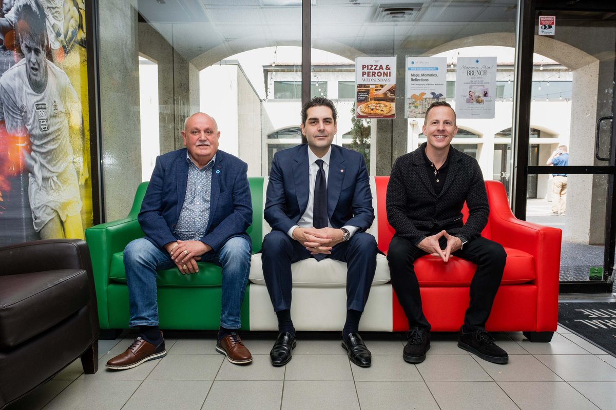 vgasparro's tweet photo. Great to spend time with some of the leadership of the Italian Cultural Centre in Vancouver - Randy Rinaldo, Melissa de Genova,  and Michael Cuccione.
🇨🇦🇮🇹

Across Canada, the Italian-Canadian community is woven into our nation’s cultural fabric. Established in the 1970s, the Centre has been bringing the community together for generations. 

Looking forward to seeing the centre continue to grow!