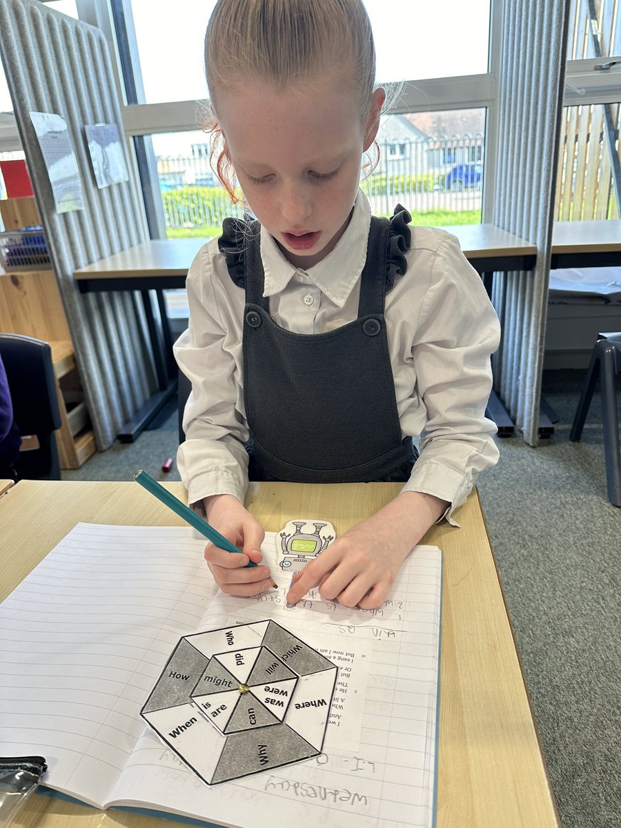 ASPMissD's tweet photo. We have been using our question wheel to help us create our own thin and thick questions 🎤 https://t.co/pMzxYa1Z8w