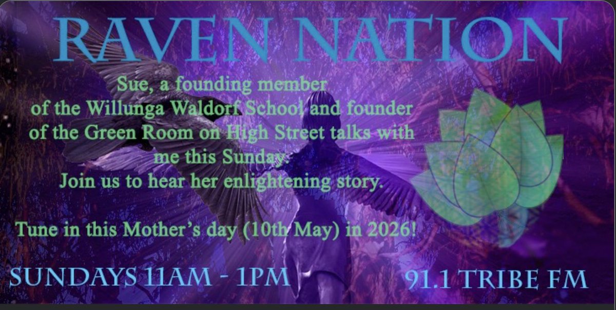 TribeFM911's tweet photo. For your Mother's Day listening tune in to Raven Nation to hear Sue, long-time Willunga resident  talking with me about her contributions to the lively community of our historic village. Listen to 91.1 or https://t.co/hhPmRpMigB 11am - 2pm https://t.co/uhuwSqjRNj