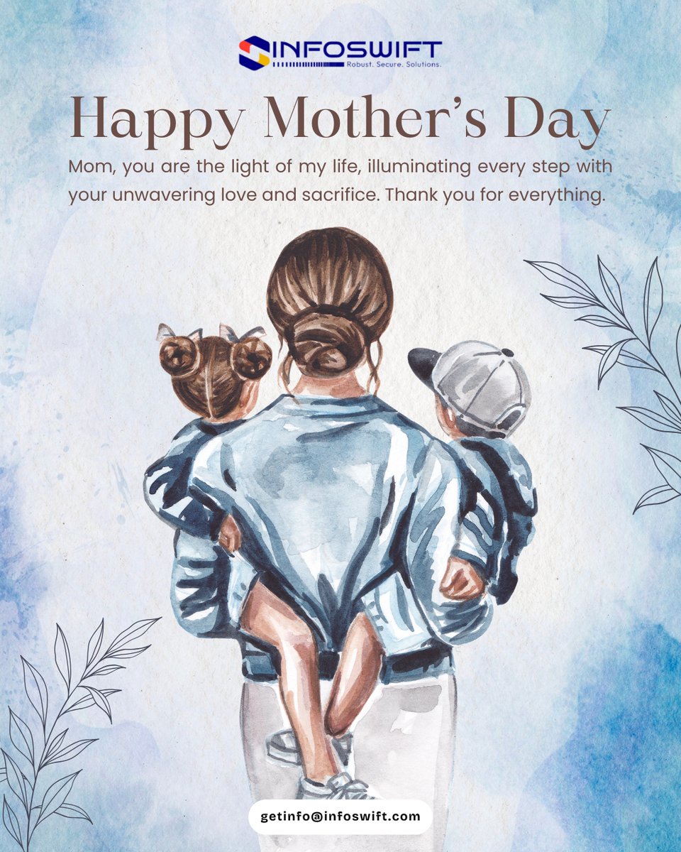 Infoswiftcs's tweet photo. Happy Mother’s Day from Infoswift
Thank you for being the guiding light, the endless support system, and the true inspiration behind every success story.
#HappyMothersDayMom #mothersday #infoswift #ThankYouMom
#CelebratingMothers https://t.co/I7VjeClMIH
