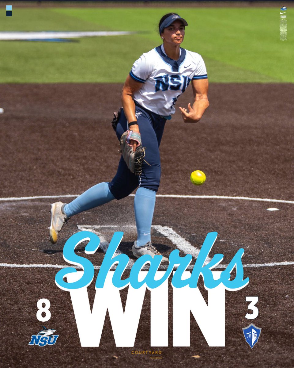 NSU_Softball's tweet photo. Ana Richiez spins a gem to clinch the series!

regular season finale up next!

#SharkCounty // #PowerInBroward https://t.co/NDVzHWVX7K