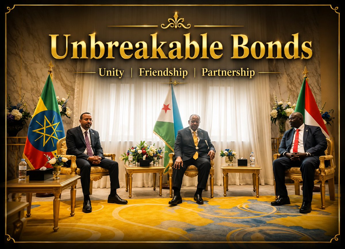 SimboUlfina's tweet photo. Unbreakable Bonds: The New Tripartite Standard !!

When Ethiopia, Djibouti, and Sudan align, the geopolitical landscape shifts toward progress. PM Abiy Ahmed’s strategic foresight is dismantling the walls of past rivalries. The message to historical detractors is clear https://t.co/S5xLSA5Llp