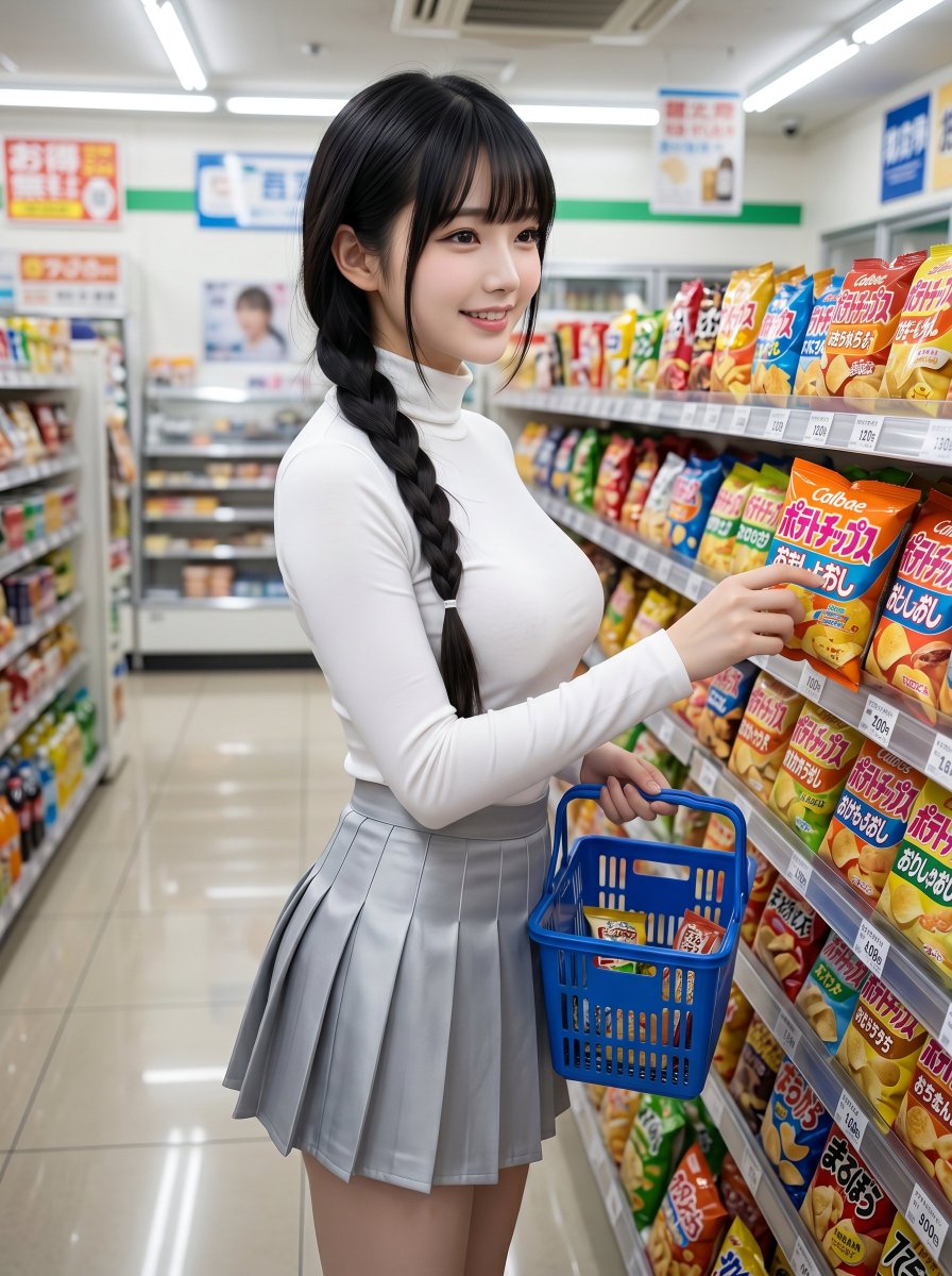 えへへ、今日もお菓子コーナー制覇しちゃった ポッキーもメルティ
