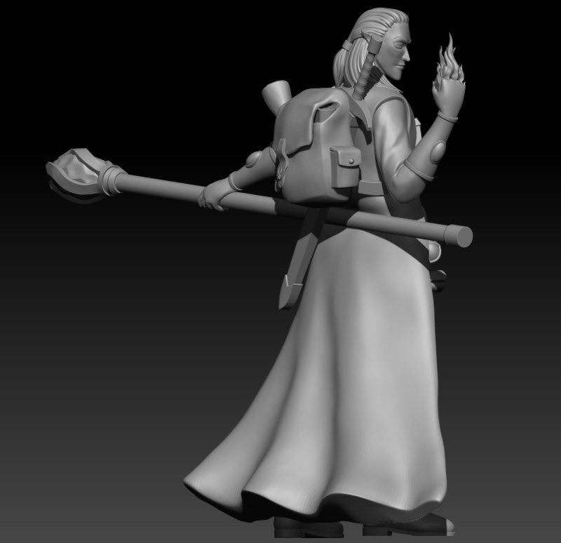 forgescaleX's tweet photo. D&amp;D Elf Mage #2
Final model for the D&amp;D starter set party, the Elven mage. For 3D printing https://t.co/osu1mJR72c