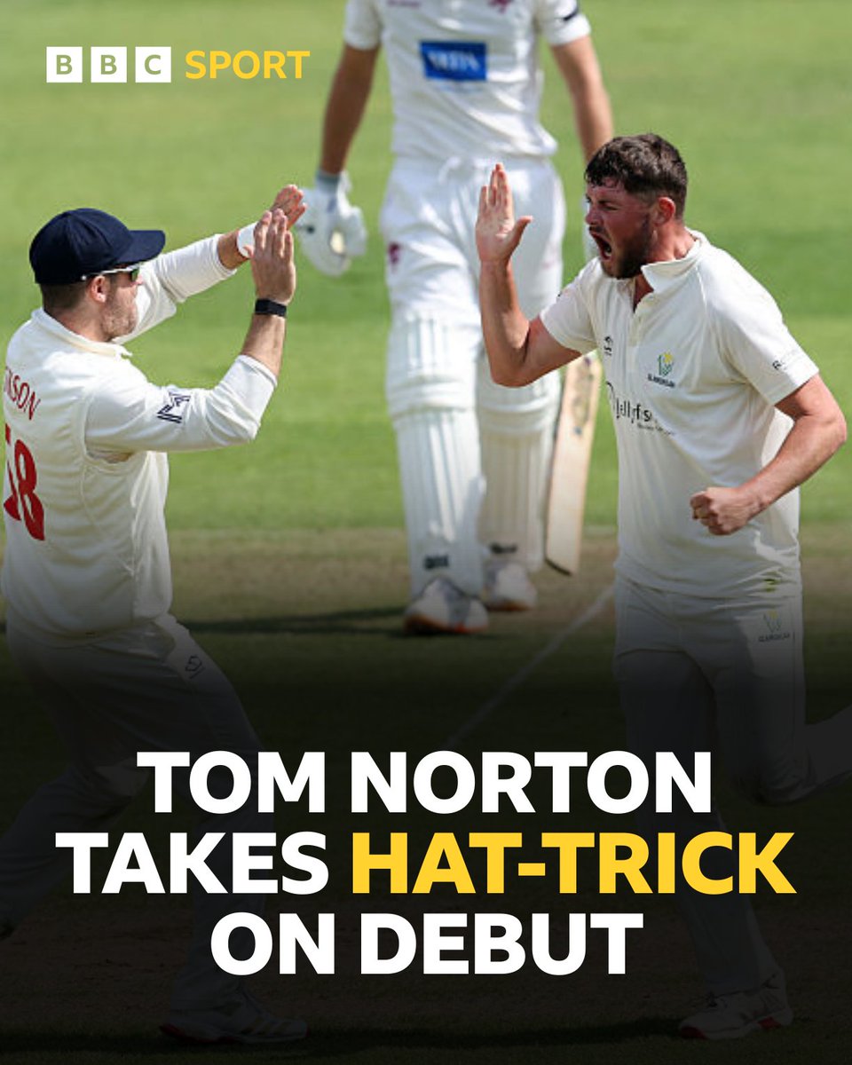bbctms's tweet photo. 18-year-old Tom Norton has taken a hat-trick on his first-class debut for Glamorgan against Somerset 👏

He is the first man to take a hat-trick on first-class debut in English cricket since 1925 and the first in the Championship since 1906😱 https://t.co/gp2IkhASsX