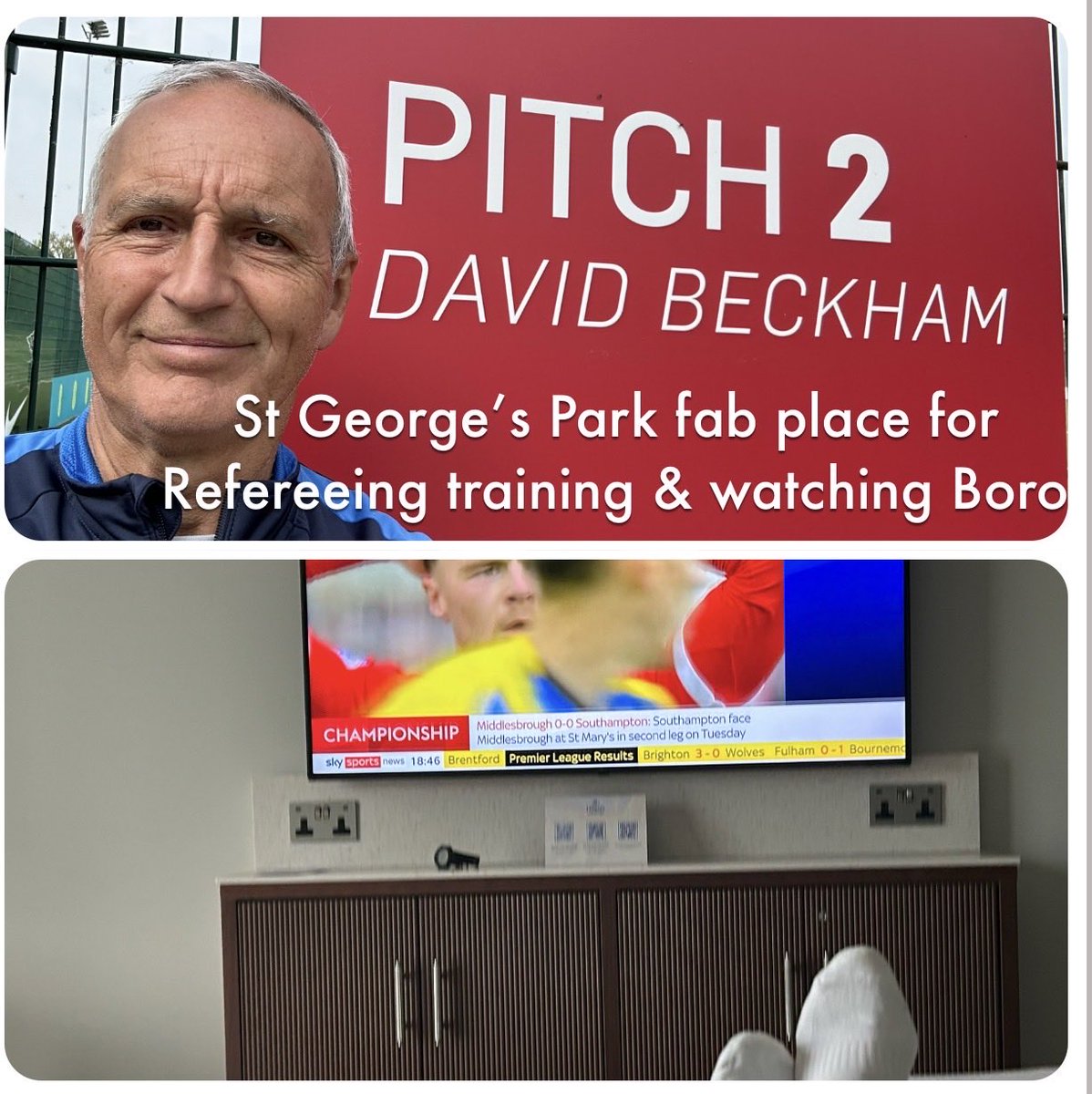 markblythe8's tweet photo. There are not many nicer footy venues than St George’s Park to do walking footy ref training. @EnglandFootball @surreyfa @WalkingFootball @RefereeWalking https://t.co/wqoDpezncX