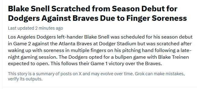 degumbert's tweet photo. Should I be skeptical? #Snell #Dodgers https://t.co/e5xnHjxRng