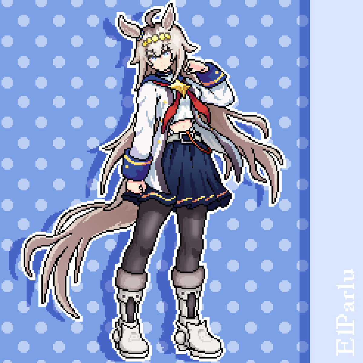 ElParlu's tweet photo. Oguri Cap - Umamusume 

Question, cause it's my first time posting to a community, if I post something inside of a community does the tweet also get posted outside of it or just in it?

#umamusume #pixelart #oguricap #fanart https://t.co/1Nm63g8H04