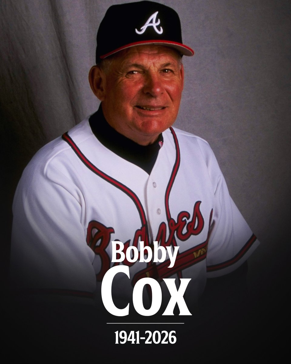 We mourn the passing of Hall of Famer Bobby Cox, the fourth-winningest manager in MLB history.

Cox led the Atlanta Braves to unprecedented success, winning 14 straight division titles from 1991-2005, along with 5 NL pennants and the 1995 World Series championship.

The four-time
