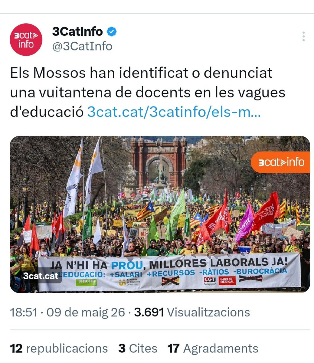 Tranquilos. En cuanto Mossos acaben de infiltrarse y reprimir a los maestros en huelga, se ponen con lo de las mafias balcánicas y del este.