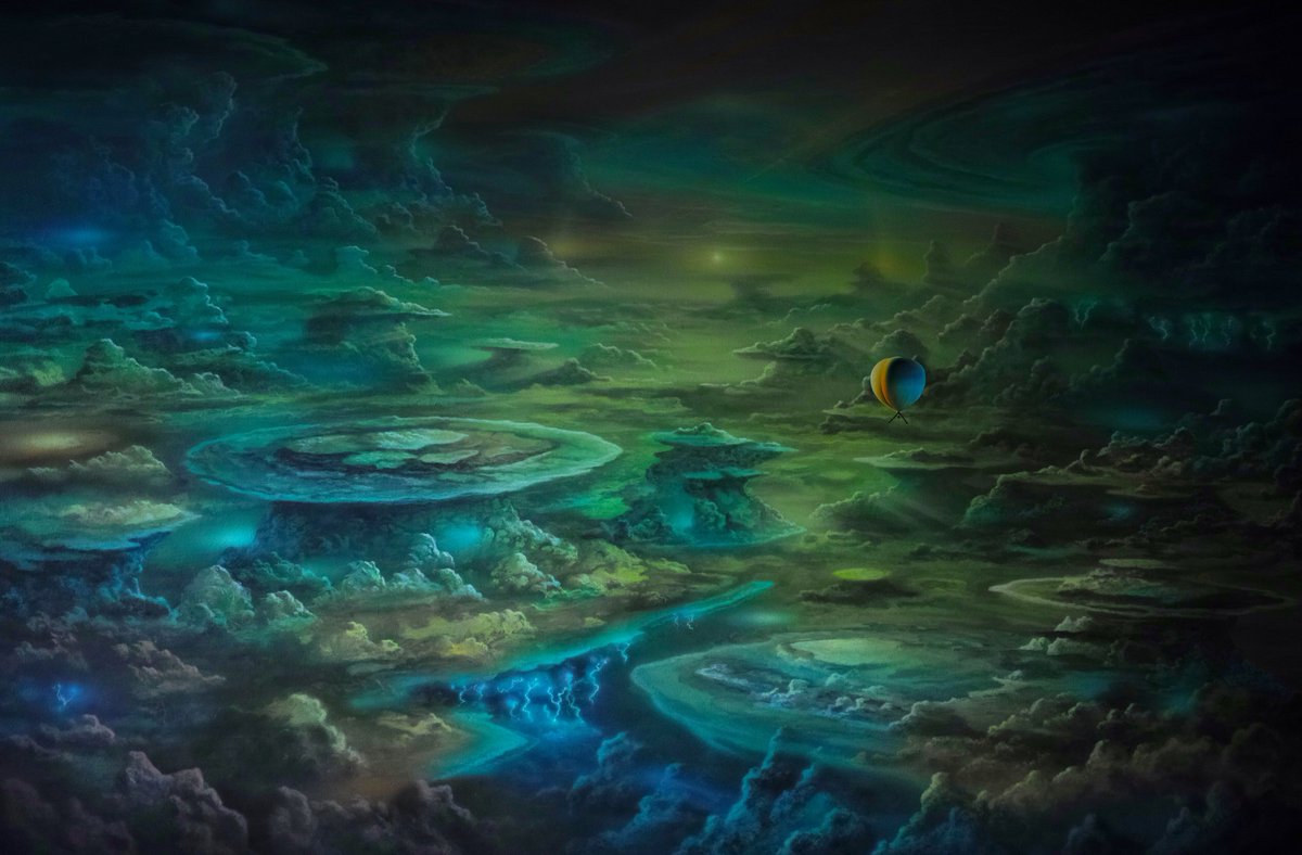 BESPOKEART63's tweet photo. Paintings Airbrush on cs10 canvas from the Planetary Society USA. Title JUPITER PROBE THE TOURIST. Inspired by the Juno Project NASA. https://t.co/okigWFvE0z