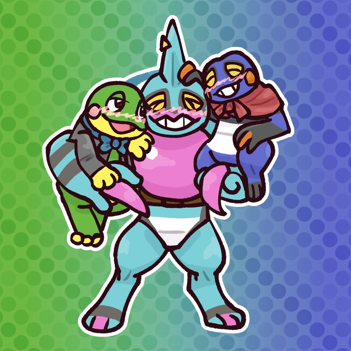 DragoDrawz's tweet photo. I drew frogs💚🩵💙 https://t.co/JEUIBiGwan