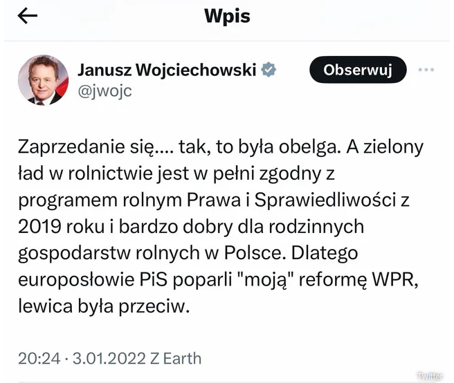 WawaRocco's tweet photo. @DudaSolidarnosc jak pis wprowadzał zielony ład to gdzie byłeś Duda??? https://t.co/2R9QuP4TxV