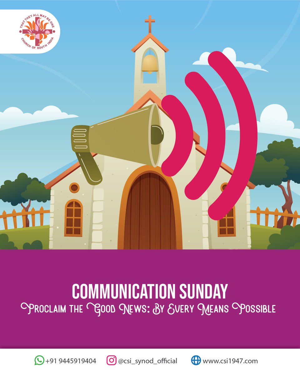 csisynod's tweet photo. Communication Sunday – May 10, 2026
Theme: “Proclaim the Good News: By Every Means Possible” https://t.co/c4ymGOehKf