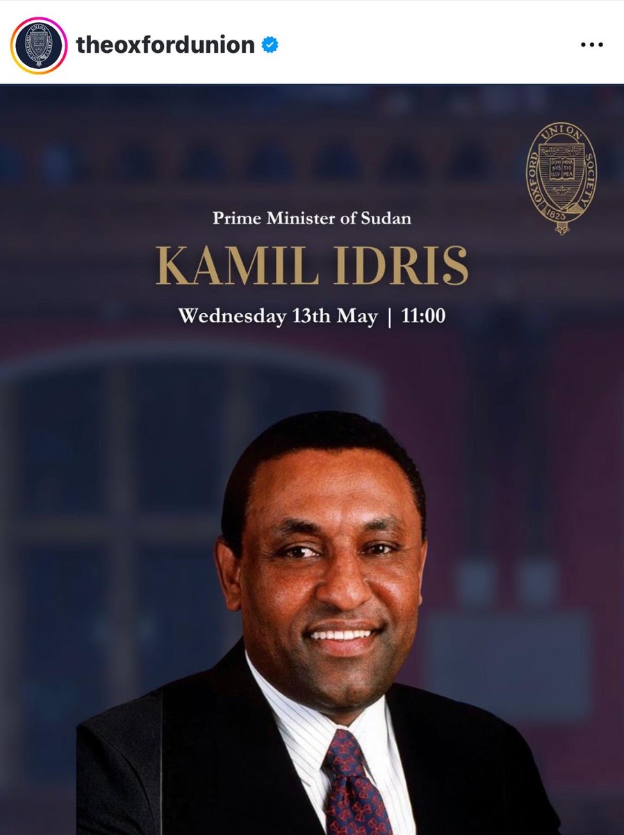 sdprimeminister's tweet photo. يشرفني قبول الدعوة للتحدث في اتحاد أكسفورد يوم الثالث عشر من مايو، وهو أحد أعرق المنابر العالمية للحوار والنقاش. وأتطلع إلى التفاعل مع الطلاب وقادة المستقبل حول السودان، ومسؤوليات القيادة في أوقات الأزمات، وأهمية التعاون الدولي في بناء السلام، وصون الكرامة، ودعم مسارات التعافي.
@OxfordUnion