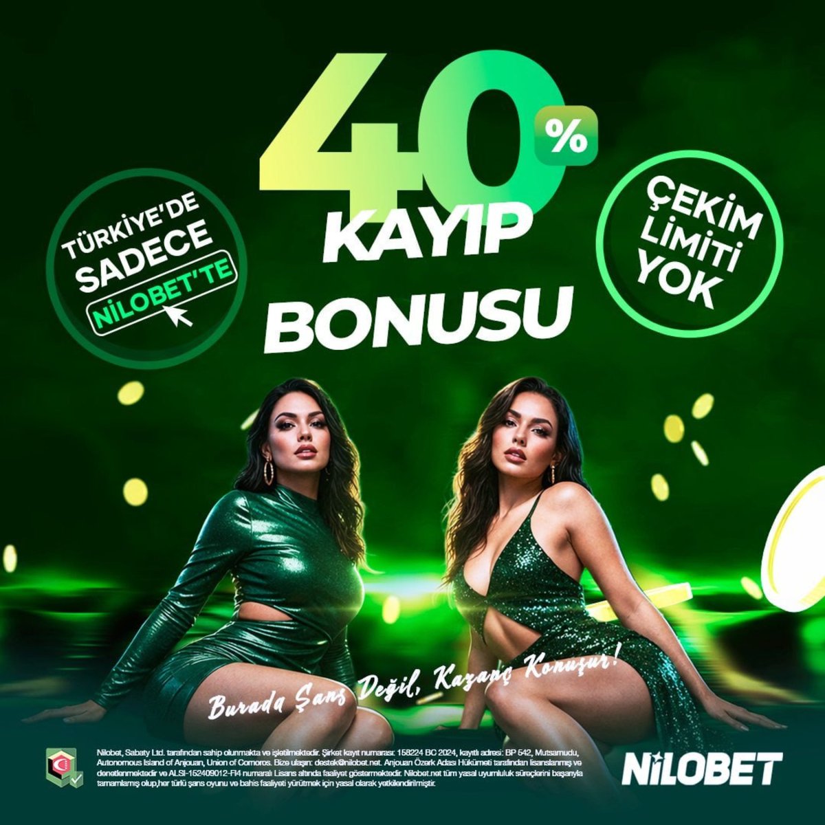 NiloBet's tweet photo. Türkiye'de bir ilk!

☀️%40 discount!
⚡️Çekim limitsiz!

Var mısın denemeye? https://t.co/ybGMFNTYMW