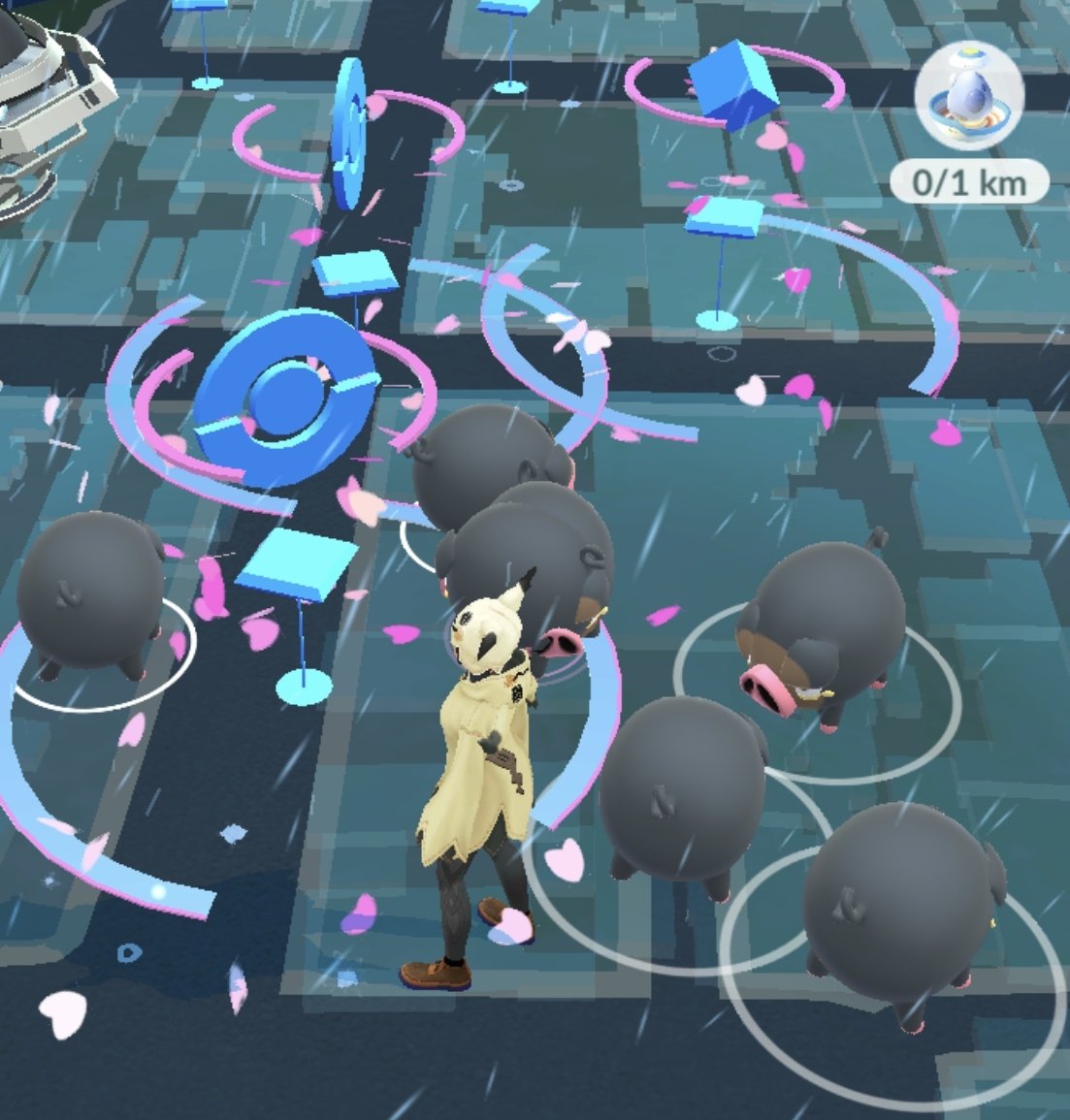 Diabo de tanto porco e ainda botam negócio nas pokestop pra atrair mais porco
