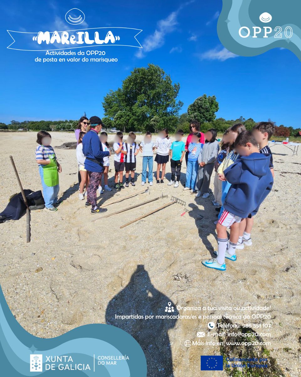 OPP20AIlla's tweet photo. 🌊🦪 |OPP20OFICIO

O xoves, 31 alumnos/as de 4º de primaria do CEIP Torre Illa participaron nas actividades a pé de praia da OPP20.

Aprendendo a coidar o mar desde a praia 💙

#OFICIO #Marisqueo #AIlladeArousa https://t.co/nMFpIuRJha