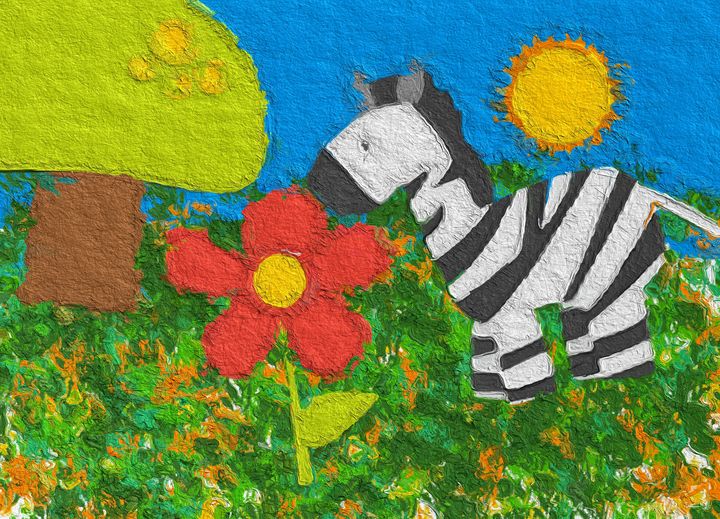 TessaCreative's tweet photo. Art of the Day! "Zebra and the flower". Buy at: https://t.co/PN88OrOuEN https://t.co/TUoLnckc82