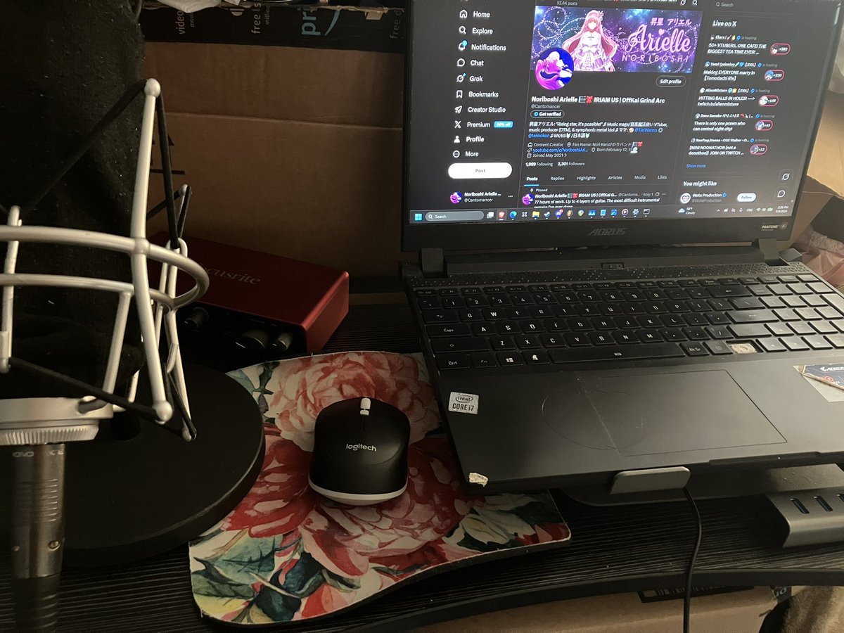 Setting up for tonight's karaoke collab with some new friends
