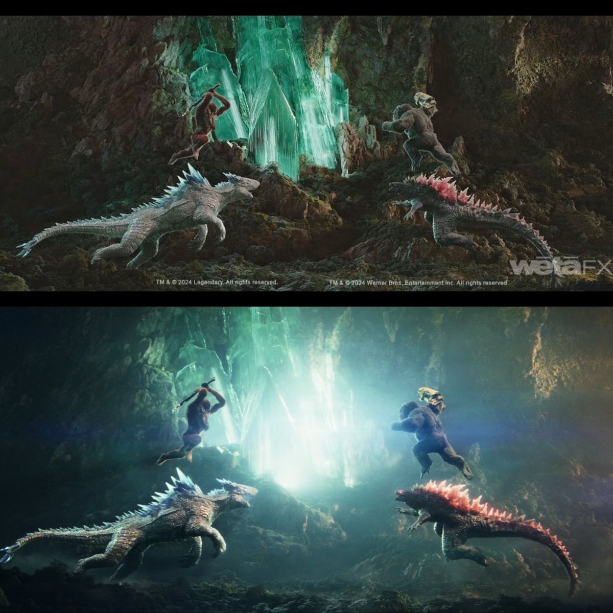 Before and after. #GodzillaXKong