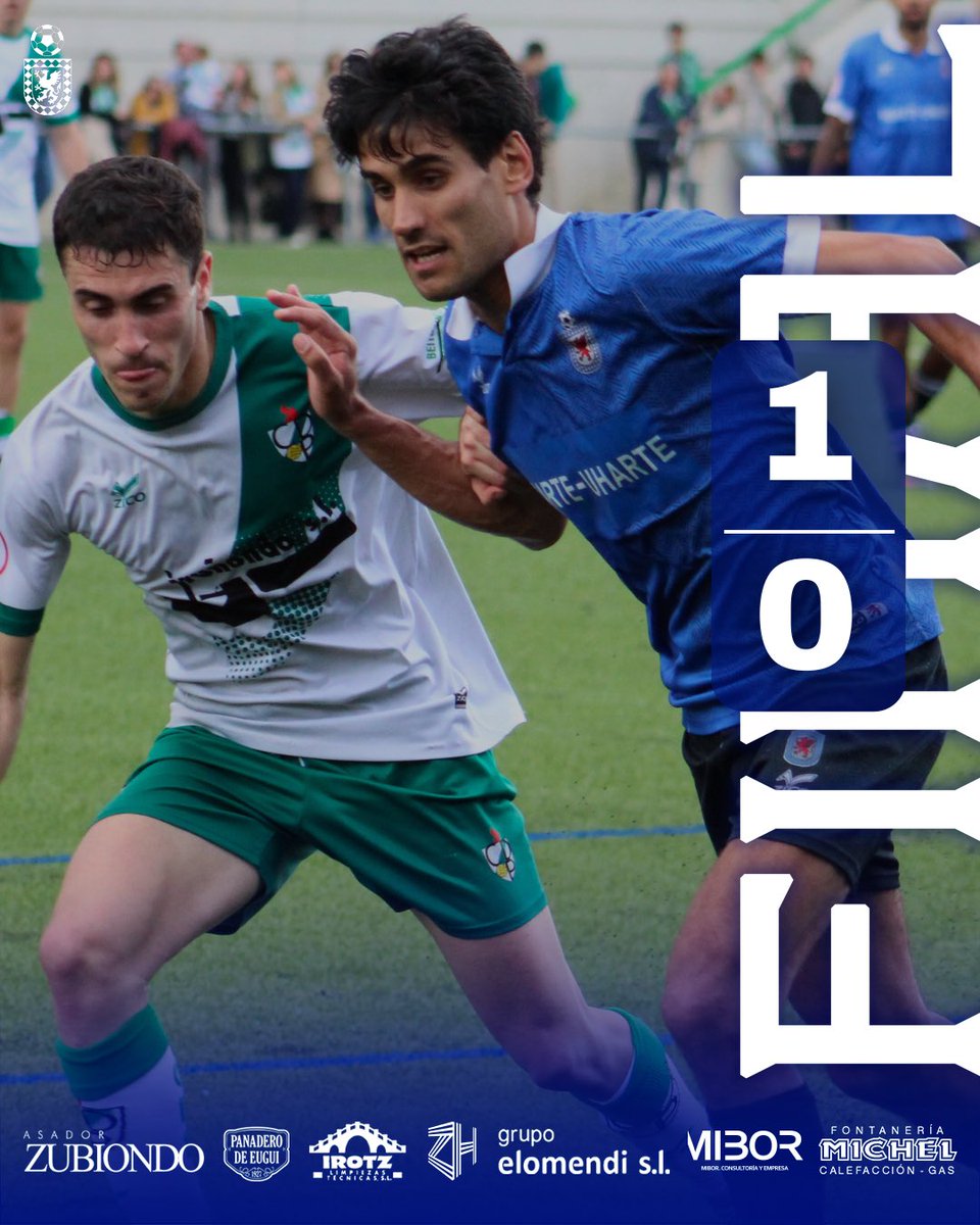 CD_HUARTE's tweet photo. 𝗙𝗜𝗡𝗔𝗟 | 🔚 90’ | 1-0 | ¡Final del #PamplonaHuarte en Beitikuntzea! ⚔️

El primer equipo finaliza la temporada 6º con 47 puntos y con la opción de jugar play off. 

En el caso de descender mañana el Promesas, ocuparíamos la plaza del Subiza. 

#TodoAlAzul | #TerceraRFEF 🏆 https://t.co/ge6s97kCEo