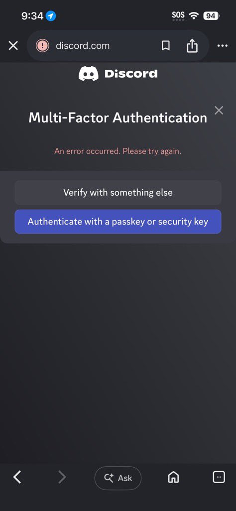 GrapemilkT's tweet photo. @svishnevskiy @jasoncitron your moderation just disabled my account randomly for no reason and forced me out all my devices i had my passkey saved and it refuses to allow me to use it i assume the same will be said about my backup codes which usually do not work if its disabled https://t.co/A29mb1prnh
