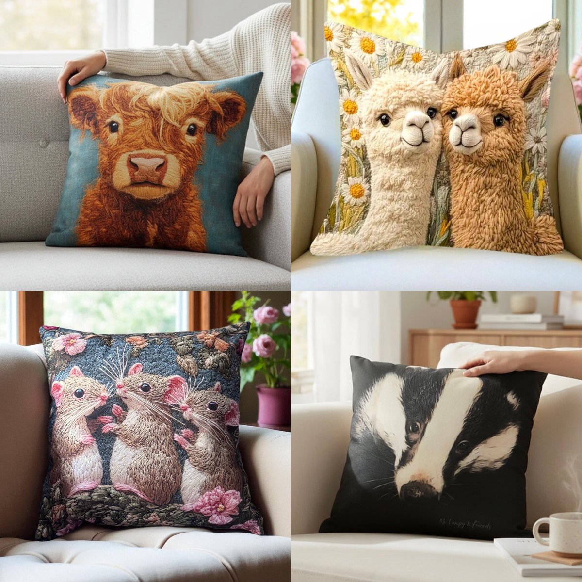 LumpyandFriends's tweet photo. ⚠️⚠️THIS WEEKEND ONLY ⚠️⚠️
Flash Offer On Cushions with 25% Off On NOW. Add a touch of fun and personality to your living space.🦡🦊🐾🐾❤️

https://t.co/BAPH4YBsMo
Worldwide postage available 🙏 https://t.co/Cn2vVLyG8M
