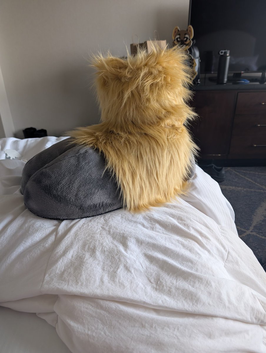 pixelblitz_'s tweet photo. Disappointed in the horse community.

I bought these adorable hooves for my horse boy at FWA. Just wanted some feet paws. So why are the horses now walking up to me at the con saying "that's not a horse, that's a cow"?
When did we start gatekeeping fursonas?
No one else cared. 😒 https://t.co/PH2dPU16s6