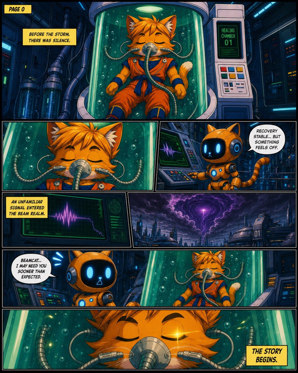 ONBEAMCAT's tweet photo. $BCAT: The Time Chamber Saga

A strange signal entered the Beam realm.

The storm started spreading.

And Beamcat had to make a choice. https://t.co/EKmuZLNliX