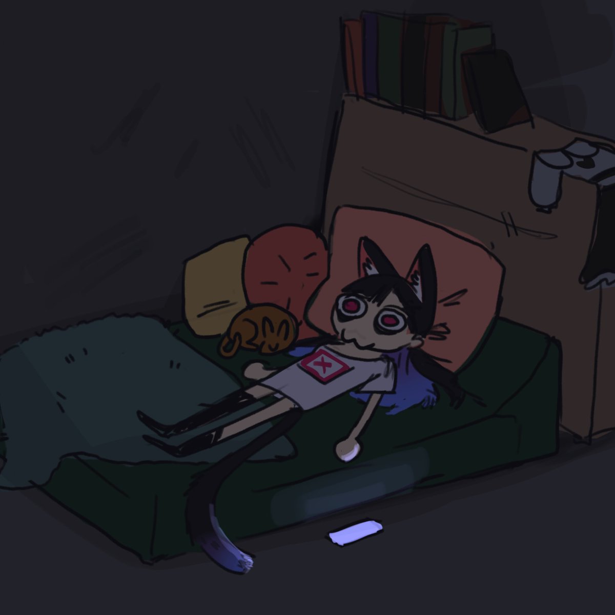 Chiresu_'s tweet photo. I be like “Yay I had a great stream, it’s time to eep!” And then lying like that until the crack of dawn cuz I’ve been overexcited
Who else is like that??? https://t.co/tknRMIcIKO