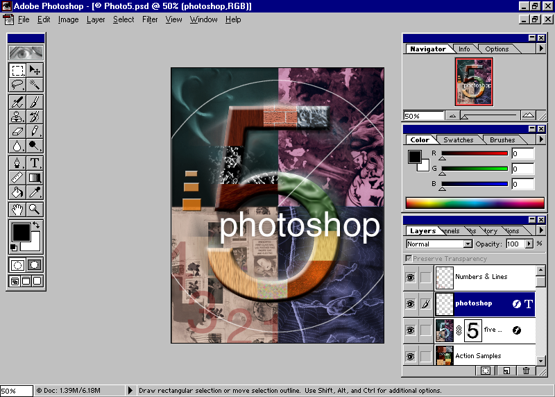 WebDesignMuseum's tweet photo. In May 1998, Adobe released Adobe Photoshop 5.0 bitmap graphics editor. Windows and Macintosh versions were launched simultaneously.  

Photoshop 5.0 included new features such as magnetic lasso and pen, freeform pen, color management, and more. https://t.co/Joui4dM26B