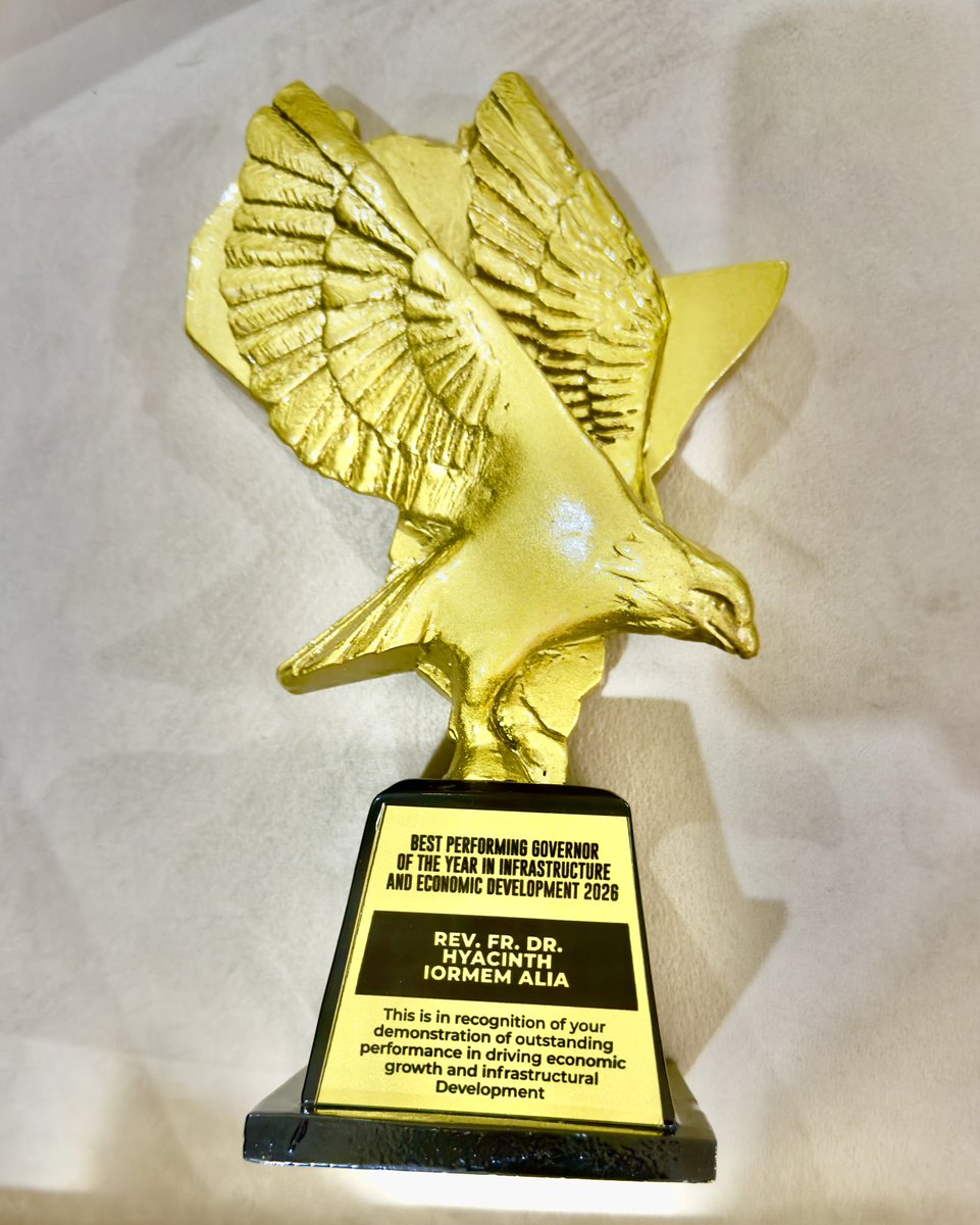 HyacinthAlia's tweet photo. Yesterday in Abuja, I was honoured with the Accolade Yellow Ball Award as the Best Performing Governor of the Year in Infrastructure and Economic Development. https://t.co/siwyjyBU5A