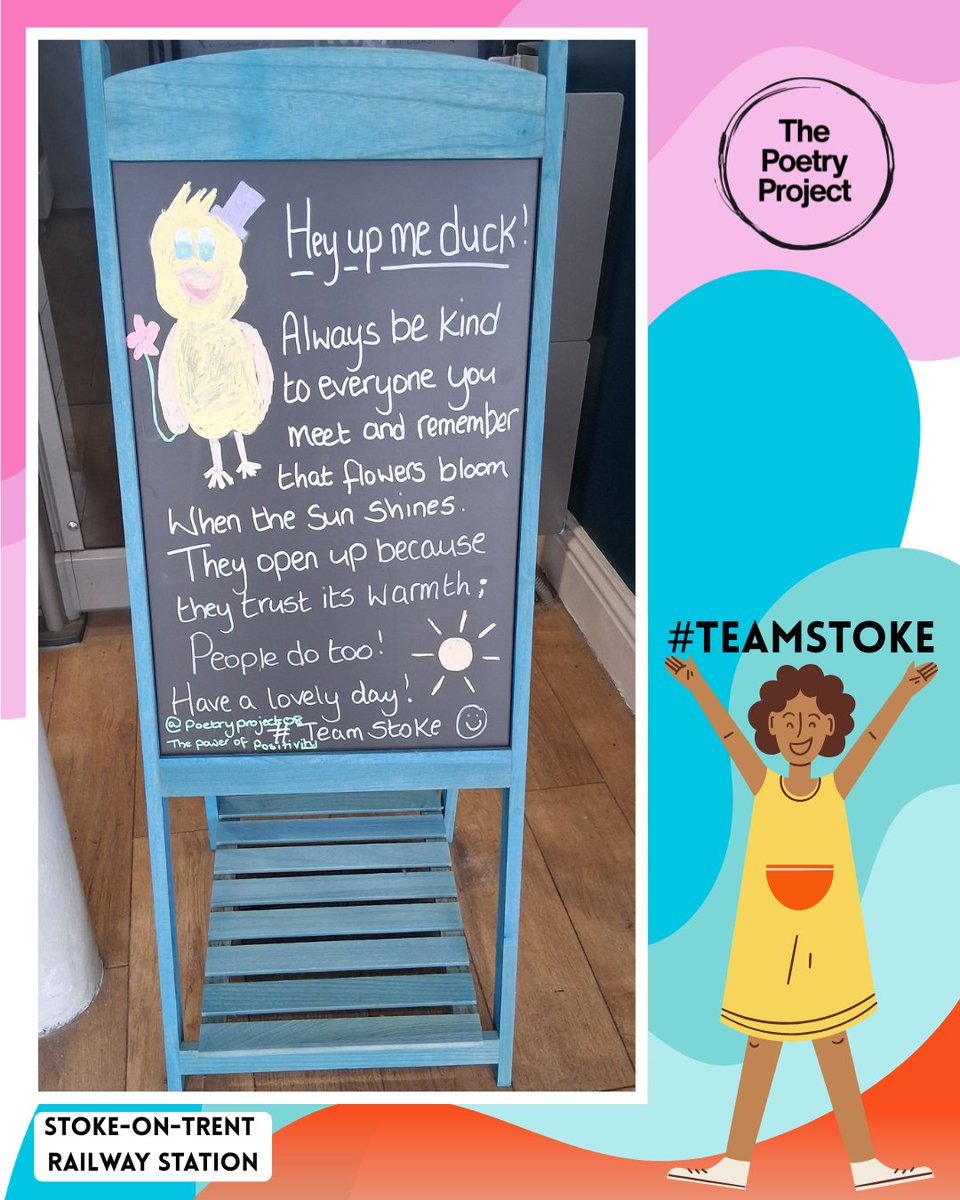 poetryproject08's tweet photo. I am very happy to announce a collaboration between Stoke-on-Trent railway station and The Poetry Project. Words from The Poetry Project are now on display in a creative and visual way at the station to help and heal.
A huge thank you to everyone who made this happen.
#TeamStoke https://t.co/bMyHxhPWFO