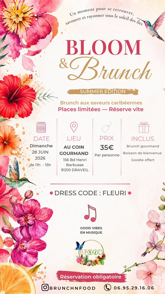 Dydylehumm's tweet photo. D’ailleurs le 28 juin j’organise mon premier événement brunch 😍🥹 Qui l’y cru. 
Le cadre est magnifique, l’ambiance sera conviviale 🥰 et le buffet digne de mon savoir faire culinaire ✨
N’hésite pas à réserver - places limitées 🚨
#brunch #brunchevent #essonne #food #draveil https://t.co/EoZ8KSX7gF