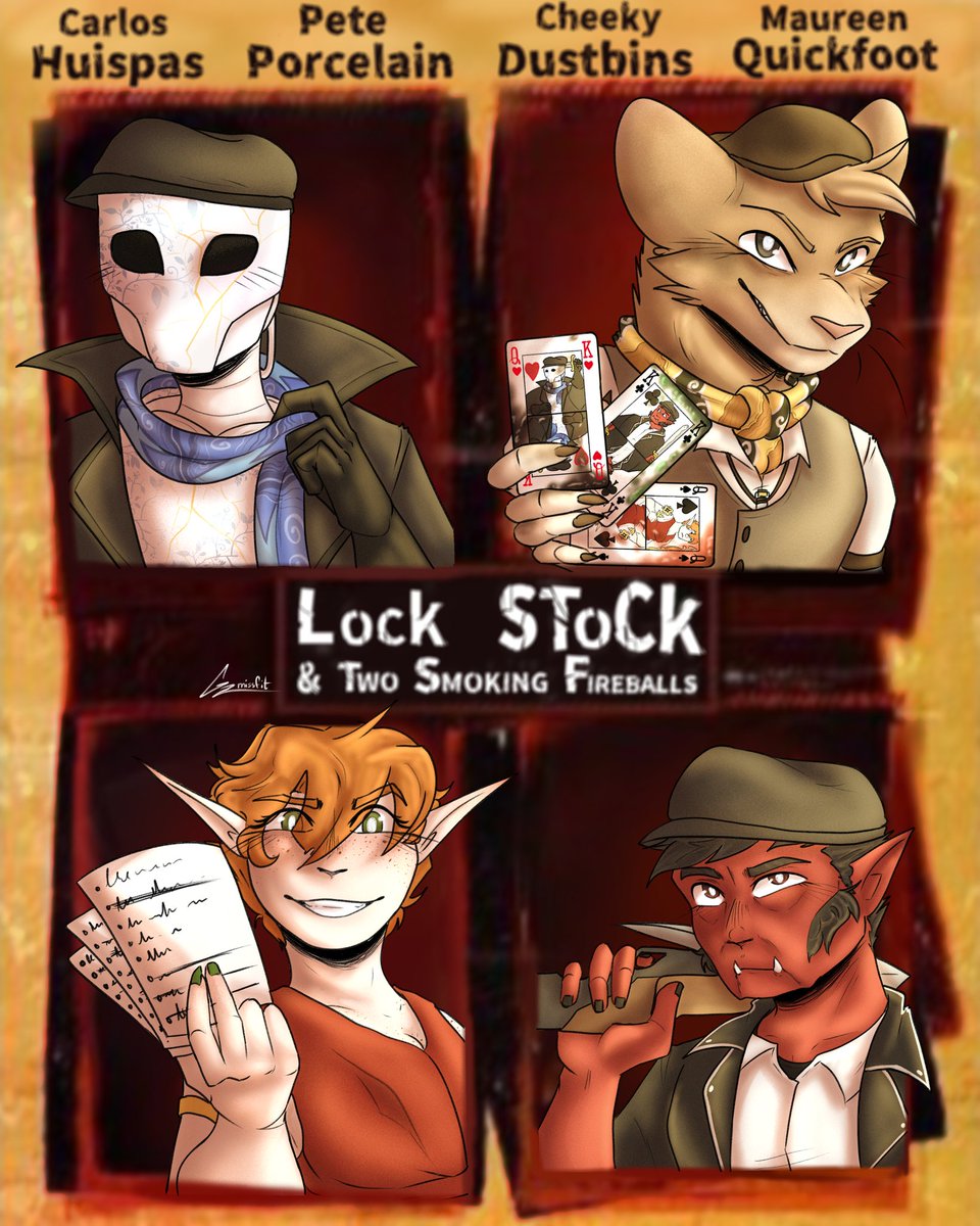 geezeealt's tweet photo. I'm sure this has been done before but I saw the og Lock Stock and Two Smoking Barrels poster and could not redraw it as the crew, especially when some of the poses fit their characters amazingly!!
.
#rfth #rollfromthehip #lockstockandtwosmokingfireballs https://t.co/ckPAGPHZZP
