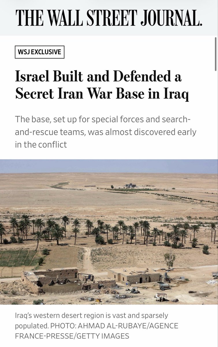 thestevennabil's tweet photo. 🚨🚨🚨عاجل: اسرائيل اقامت قاعدة مؤقتة عسكرية سرية في الصحراء العراقية (صحراء بادية النجف و كربلاء) 

انزلت فيها قوات خاصة اسرائيلية و ايضا فرق خاصة للانقاذ(تحركهم في حال تم اسقاط او سقوط طائرات اسرائيلية فوق ايران او اماكن اخرى مثل العراق) 

القاعدة كانت سرية حتى قيام راعي عراقي بالابلاغ عن نشاط عسكري مشبوه، تحركت قوات عراقية للتحري فقامت الطائرات الاسرائيلية بقصف القوة العراقية ما ادى الى استشهاد عسكري عراقي

حصري لصحيفة الوال ستريت جورنال
