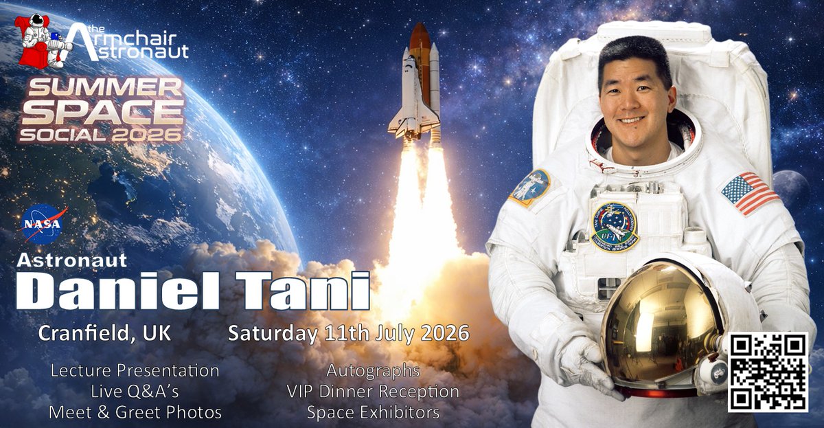 armchair_astro's tweet photo. Early Bird ticket prices for our Summer Space Social event with NASA Astronaut Daniel Tani are ending soon.
We’ve kept prices low for as long as possible to help make the event accessible and to support those traveling longer distances, but can’t hold them forever.
If you’ve been thinking about joining us, now’s the time 🚀
https://t.co/EYKIaqcCBc