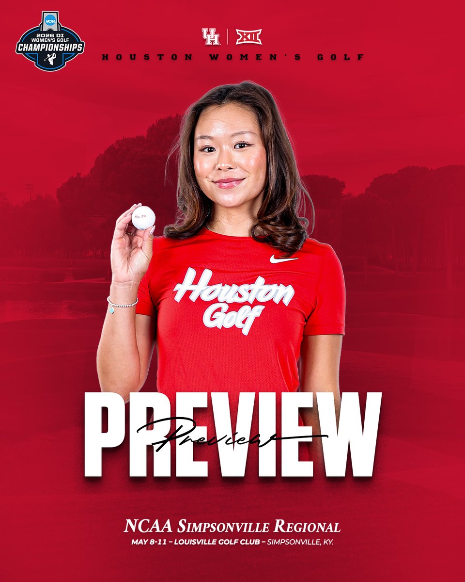 UHCougarWGolf's tweet photo. PREVIEW – Maelynn Kim &amp; Coogs open NCAA Simpsonville Regional First Round at Louisville Golf Club 

18 holes each day through Wednesday

🔗 – https://t.co/PU9KJQ5VB0
📊 – https://t.co/3QIp09eAhQ
💻 – https://t.co/GQiUXTtKnm

#GoCoogs https://t.co/D7FgoZxxrB