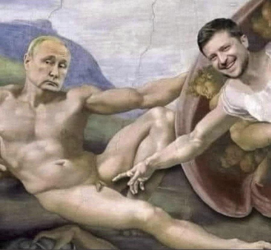 Зеленський показує що хуйло не зможе виконати партію на роялі)