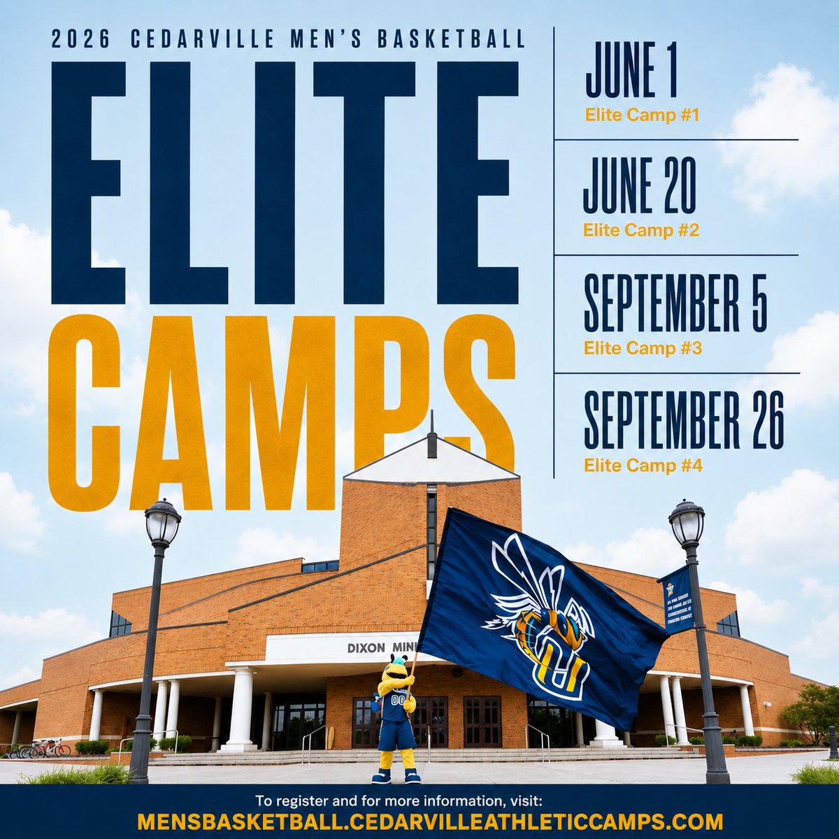 CedarvilleMBB's tweet photo. 🏀Elite Camps🏀

📍Callan Athletic Center 

®️Register Today❗️ https://t.co/Yu7NXapClC