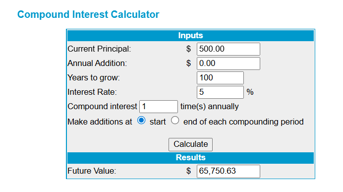 Most of you want 1000% trades every day

But here is good news!

You only need to have 5% gain on your account on daily average

Starting with $500 and 5% daily return, after 100 days you will have $65.000!

Now, this is magic of compound interest!

Take is small and wait for the