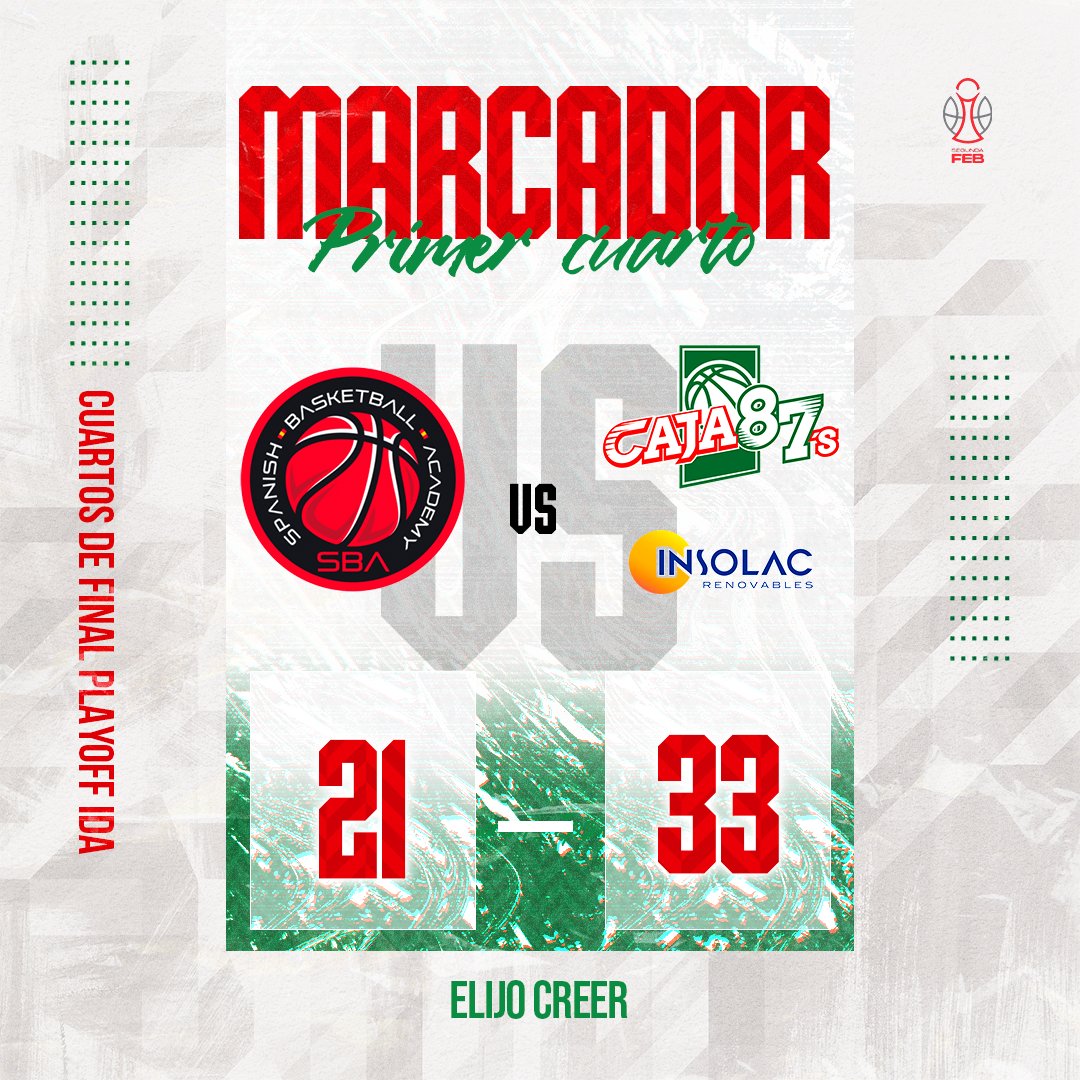 caja87basket's tweet photo. ¡Final del primero en Madrid! 

#⃣ 21-33

#ElijoCreer https://t.co/mVX20Hn3eg