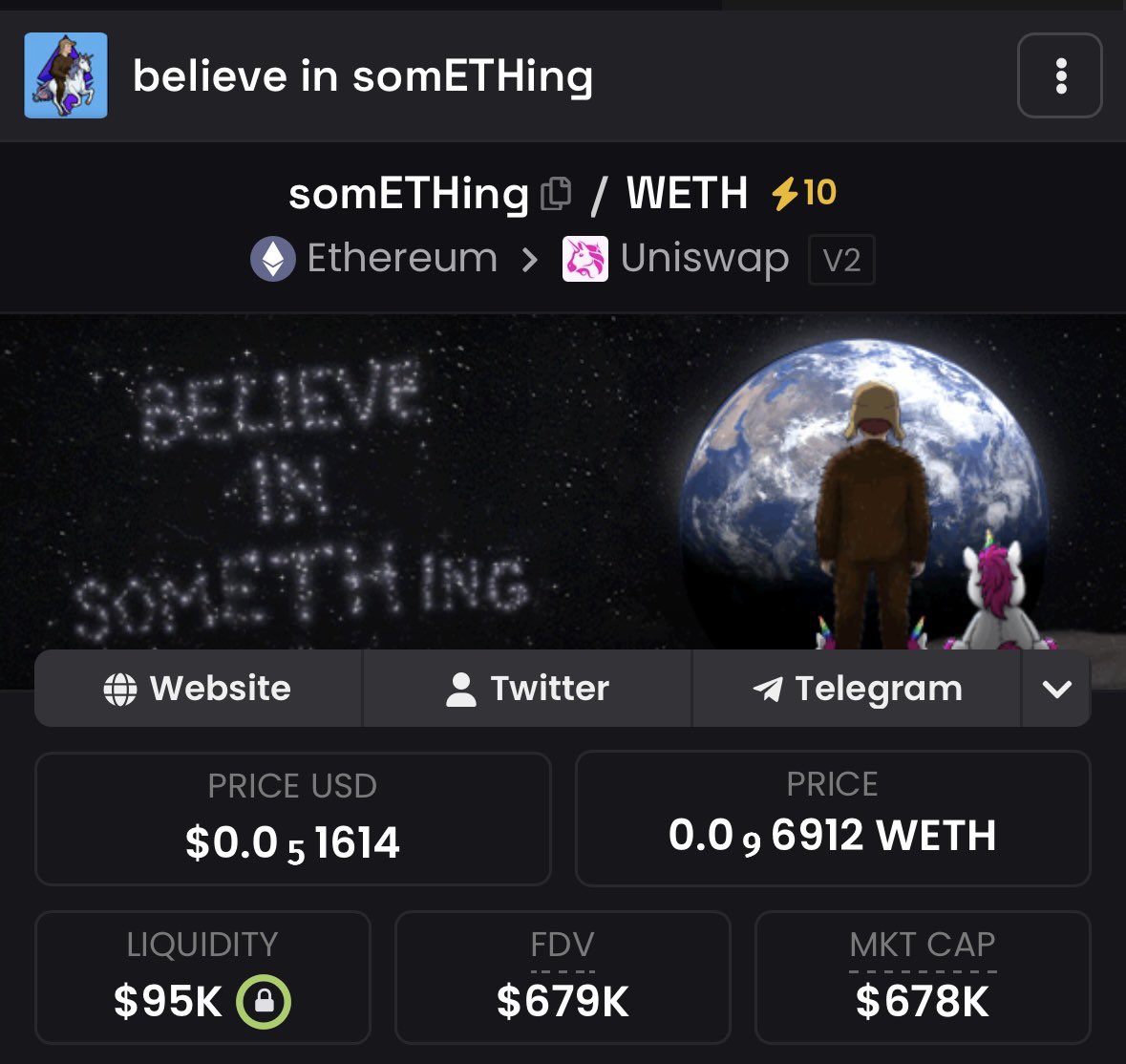 yourwifeETH's tweet photo. If you are still on $eth you already believe in the narrative of $somETHing

Eth is lower than it was 5 years ago. 

The tourist have left. 

Only delusional believers are left. 

When eth gets its pump which it will. 

Why wouldn’t tokenized belief in @ethereum pump even harder?

It is simple if you are still here you believe in somETHing

Just look how $somETHing held a higher low at the beginning of 2026 while so many other coins went lower. That should tell you what you need to know 

Believe in somETHing

@somETHingToken