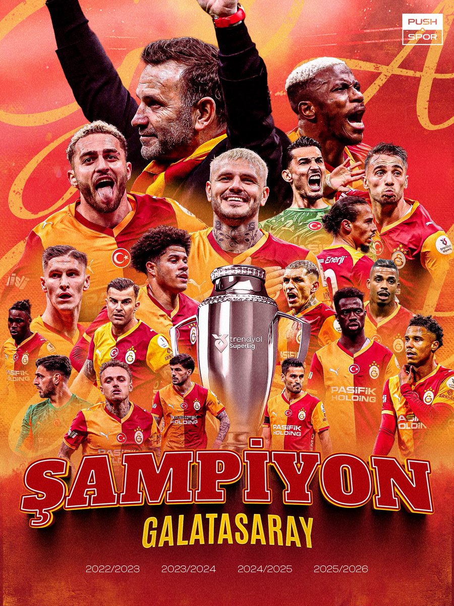 GALATASARAY, 4. KEZ ÜST ÜSTE ŞAMPİYON!