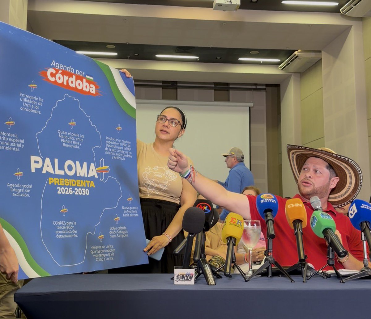 orlandobenitezm's tweet photo. Hoy le planteamos una amplia agenda social y unas propuestas concretas para el departamento de Córdoba a la próxima presidenta de los colombianos Paloma Valencia. Devolver Urrá a los cordobeses, que sus excedentes se inviertan en los territorios. Avanzar en vías estratégicas, reducir los peajes, consolidar la RAP, hacer un CONPES para la reactivación del departamento de Córdoba, logra La Paz, apoyar el tejido empresarial y luchar contra los factores que generan violencia en el Caribe colombiano. 

Hoy, el liberalismo en Córdoba llega a la campaña de Paloma Valencia, acatando directrices nacionales, pero con una agenda en favor del pueblo colombiano.