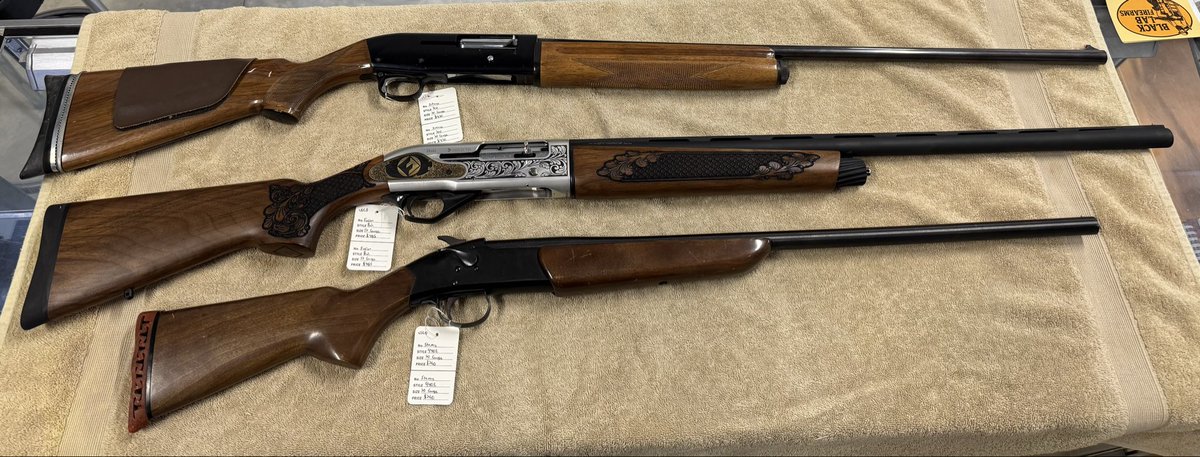 BLF_Guns's tweet photo. Fresh Trades:
Ithaca 300 20 Gauge Semi: $430
Fusion Bali 12 Gauge Semi: $485
Savage 940E 20 Gauge Single: $260 https://t.co/SYq0tkVuOZ